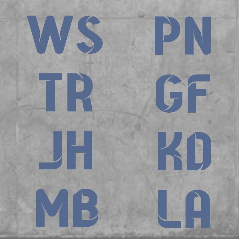 Striker Initials Navy|One Size