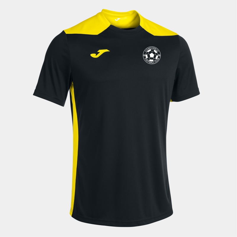 JOMA CONDORRAT FC CHAMPIONSHIP VI SS JERSEY BLACK YELLOW