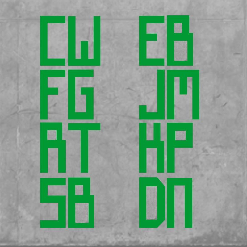 World Cup Initials Green|One Size