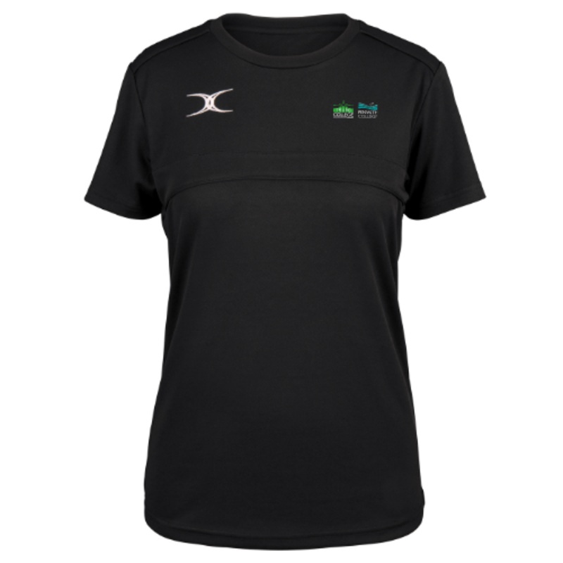 Truro and Penwith College Adult’s Black Photon II Short Sleeve T-Shirt-Senior