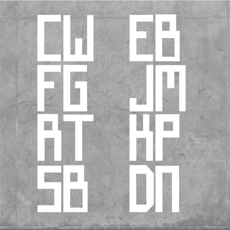 World Cup Initials White|One Size