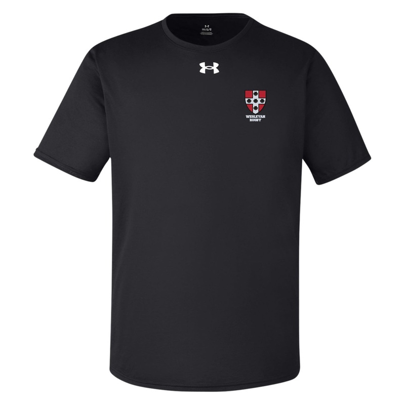 Wesleyan Rugby Tech T-Shirt|Black|Red|White|SM|MD|LG|XL|2XL|3XL|4XL