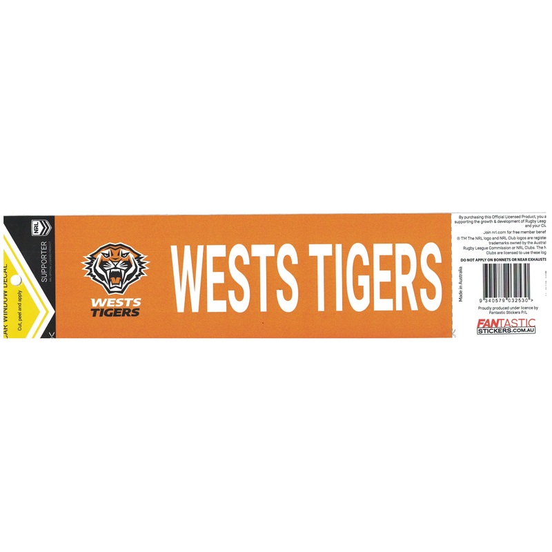 Wests Tigers Car Window Sticker