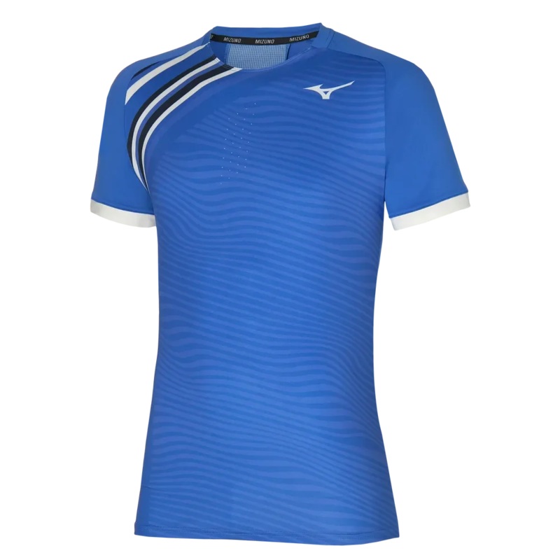 Mizuno Mens Shadow Graphic Gym T-Shirt – Nebula Blue
