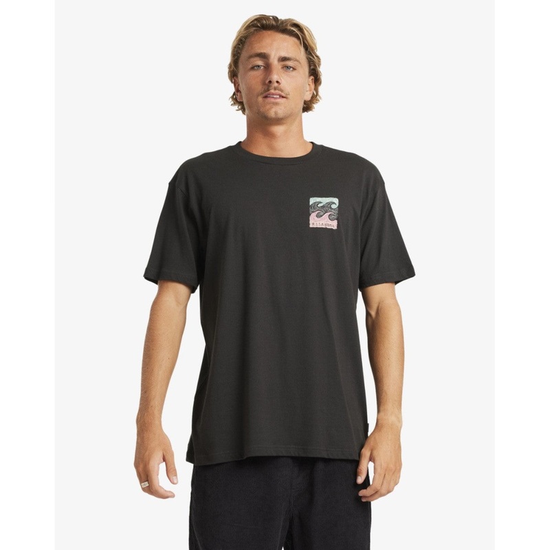Billabong Crayon Wave Premium T-Shirt Men’s (Washed Black WAA)