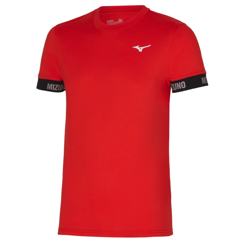 Mizuno Mens T-Shirt|Red|S|M|L|XL
