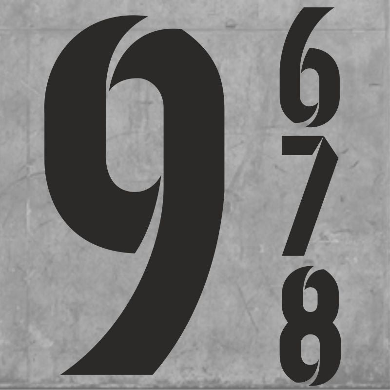 Striker Numbers Large Black|One Size
