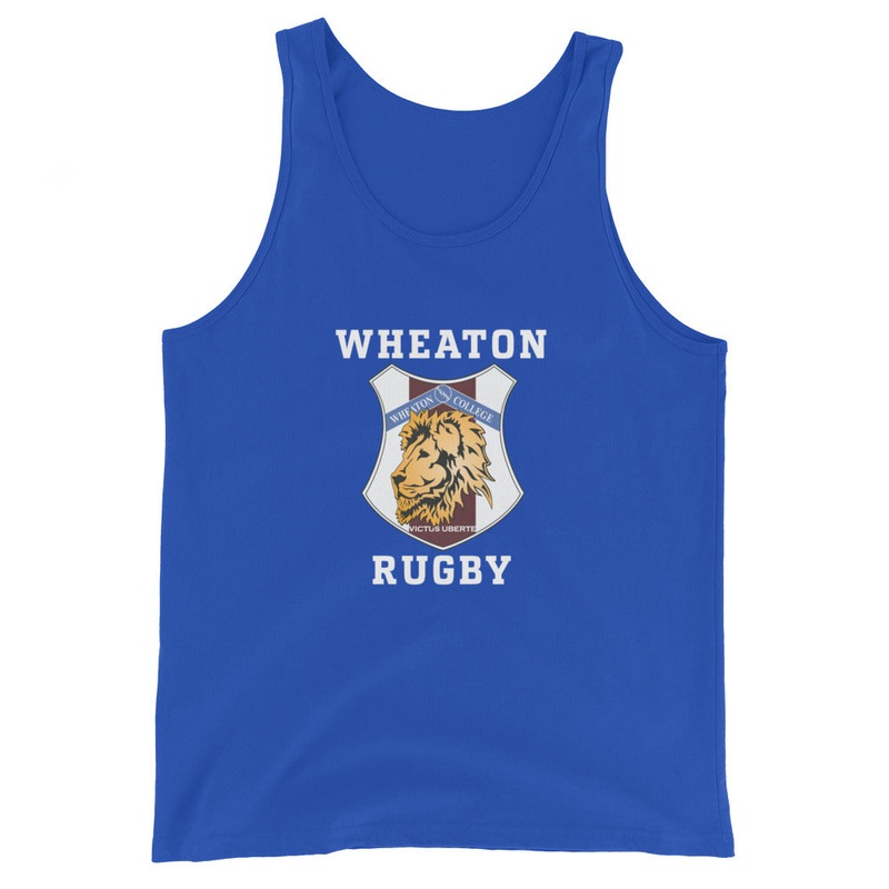 Wheaton Rugby Social Tank Top|Royal|Black|X-Small|Small|Medium|Large|X-Large|2X-Large