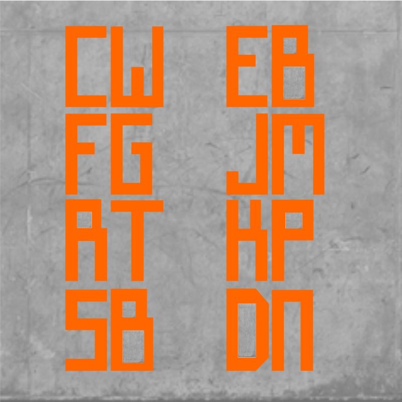 World Cup Initials Orange|One Size