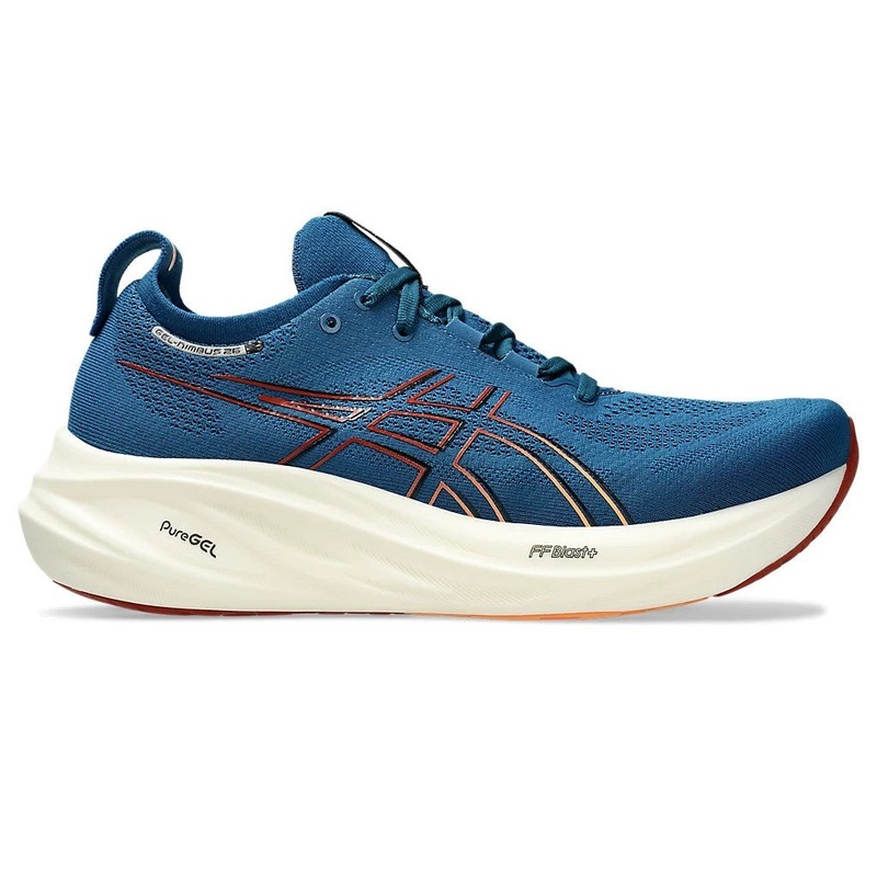 Asics Gel Nimbus 26 Running Shoes Men’s (Rich Navy Orange 404)