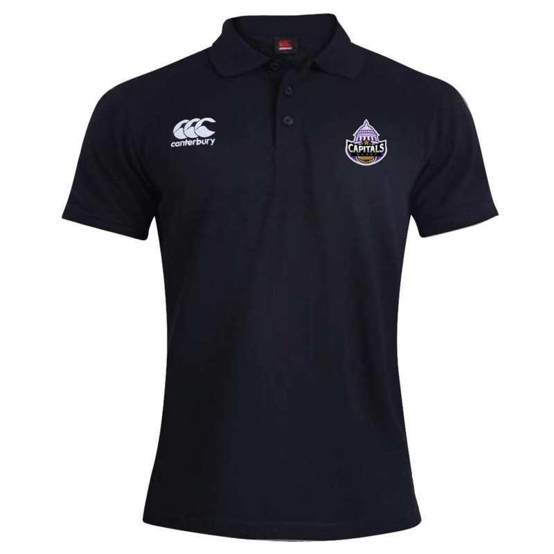Capitals Rugby NC Canterbury Waimak Rugby Polo Black
