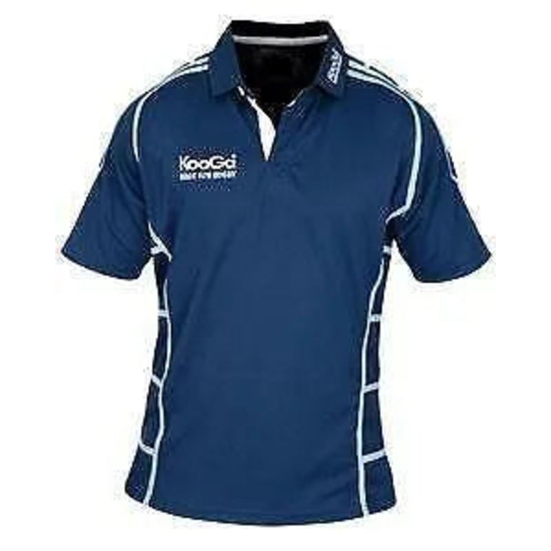 Kooga Piped Teamwear Adults Navy/Sky Blue Match Rugby Shirt