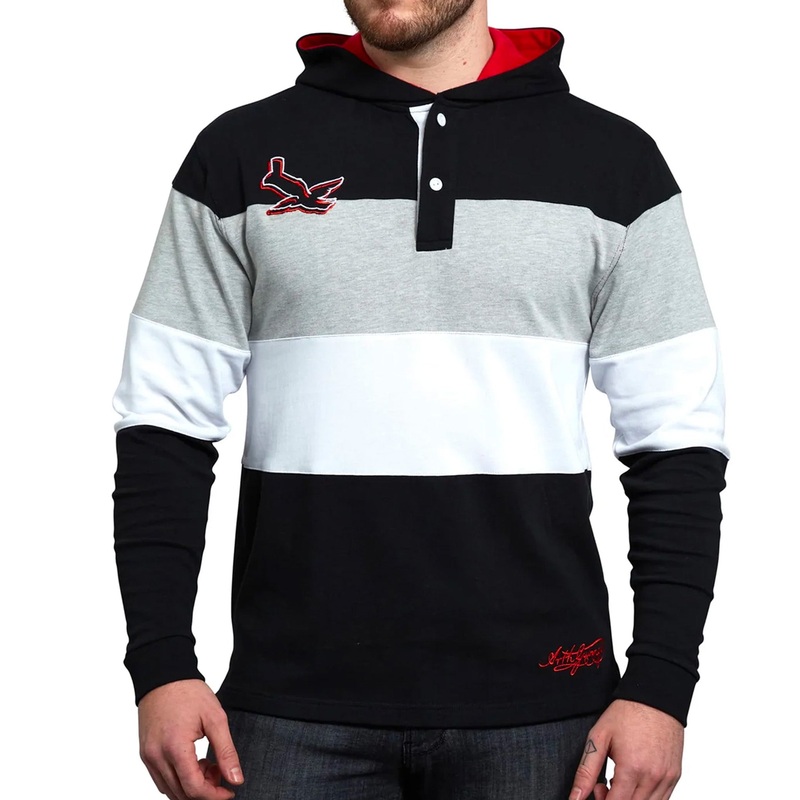 Guinness Black & Red Toucan LS Rugby Jersey