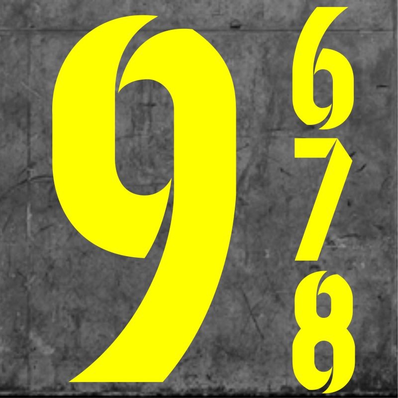Striker Numbers Small Fluo Yellow