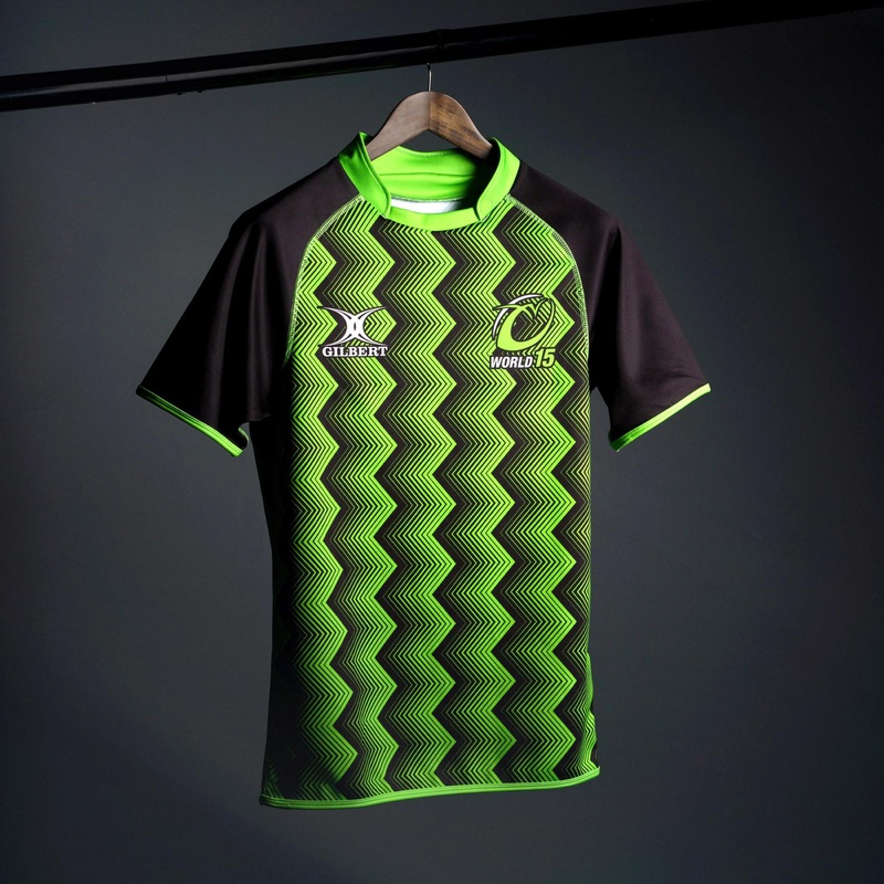 World XV Playing Match Shirts|Green / Black|5-6 yrs|7-8 yrs|9-10 yrs|11-12 yrs|XS|S|M|L|XL|2XL|3XL