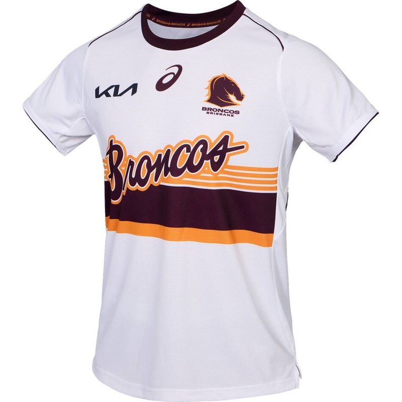 2025 Brisbane Broncos Run Out Tee (White)