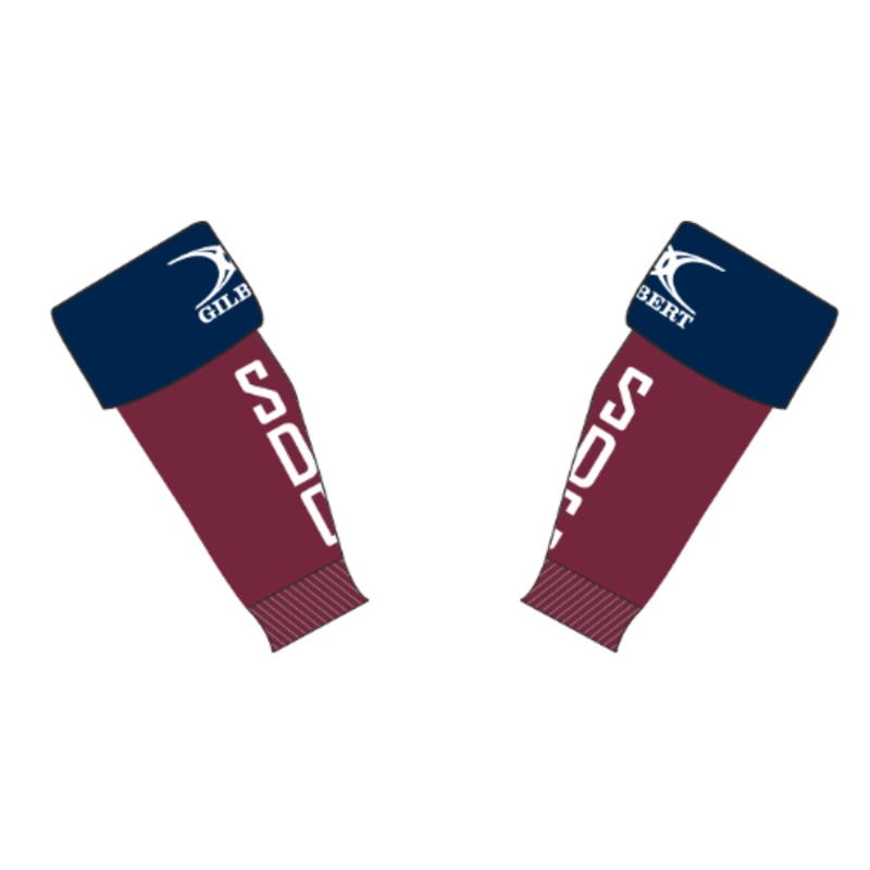 St Dunstan’s Senior’s Maroon / Dark Navy Footless Socks