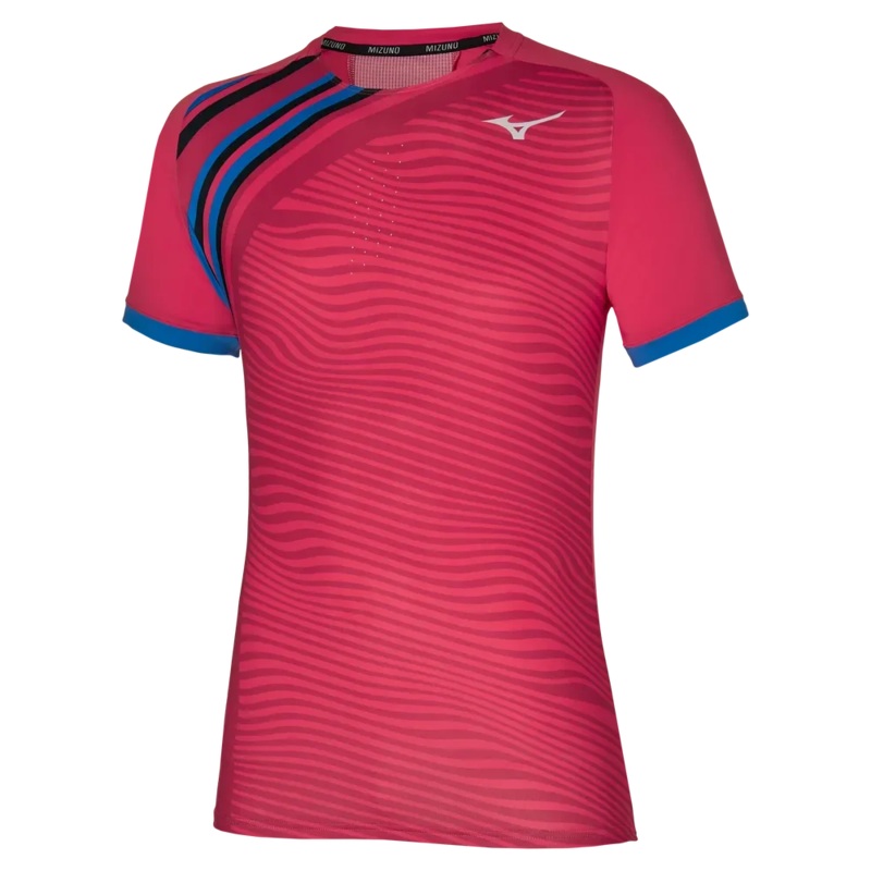 Mizuno Mens Shadow Graphic Gym T-Shirt – Opera Red