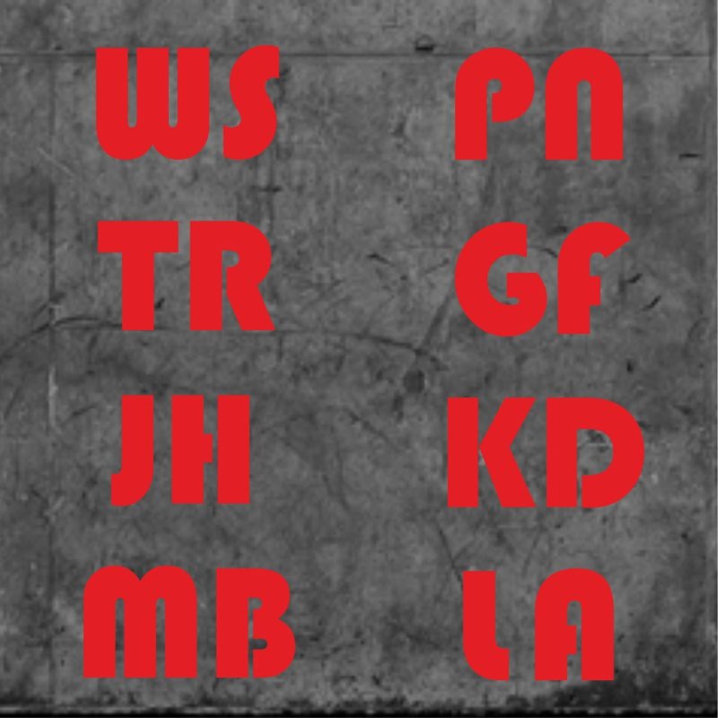 Bauhaus Initials Red|One Size