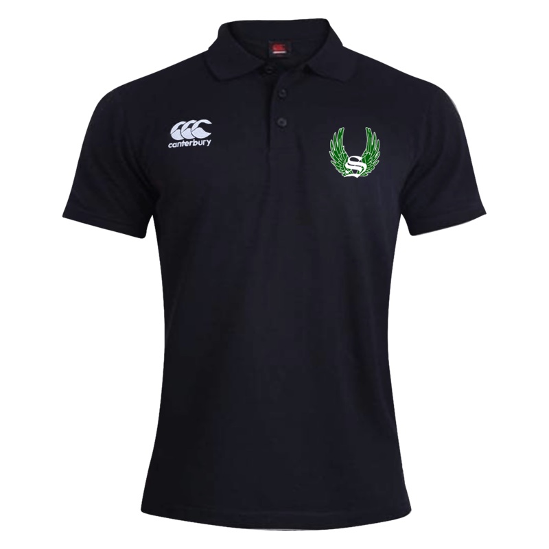 Sirens Canterbury Waimak Rugby Polo Black