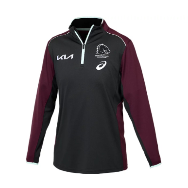 2025 Brisbane Broncos 1/4 Zip Warm Up Top