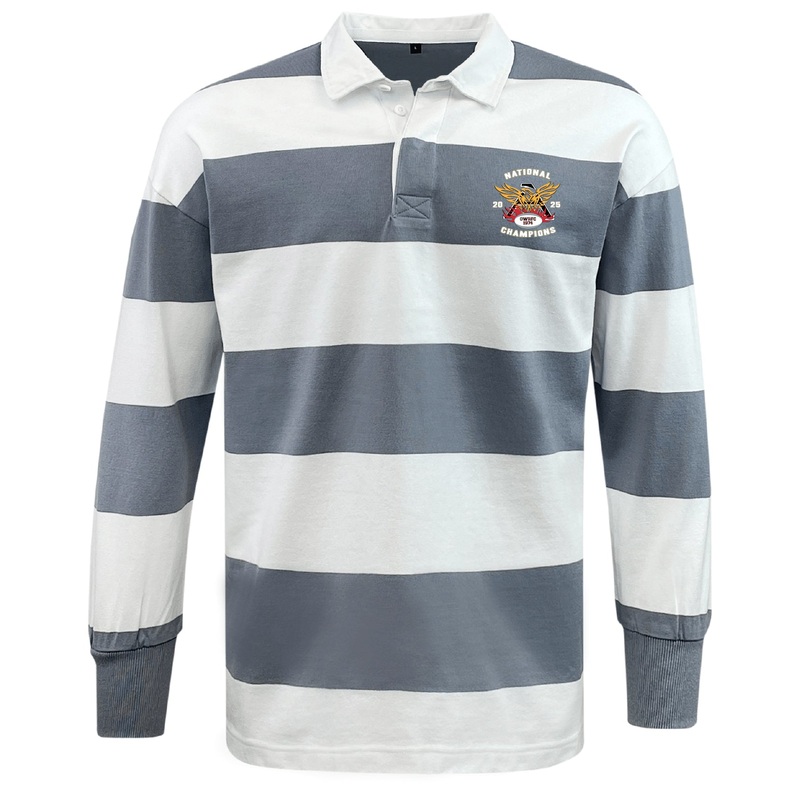 Atlanta Old White Rugby Champs Classic Long Sleeve Hooped Rugby Jersey