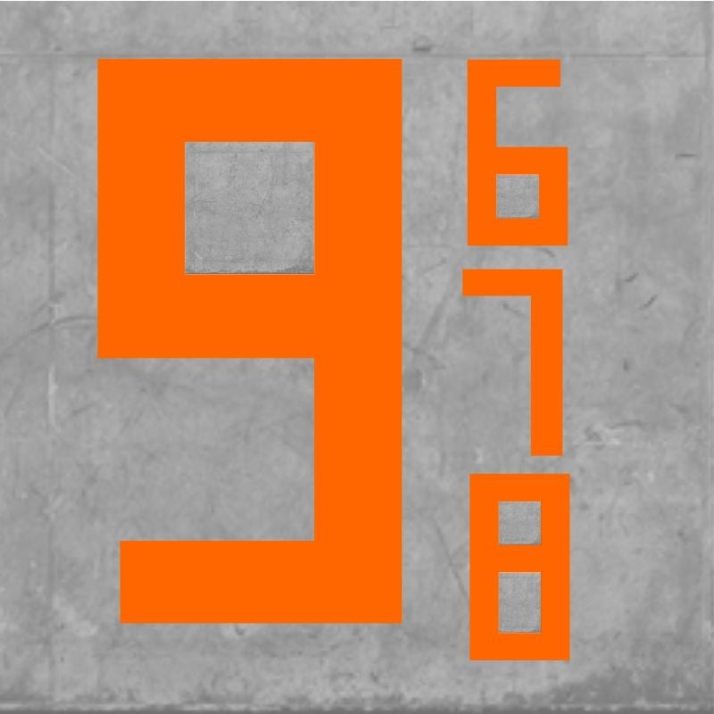 World Cup Numbers Large Orange