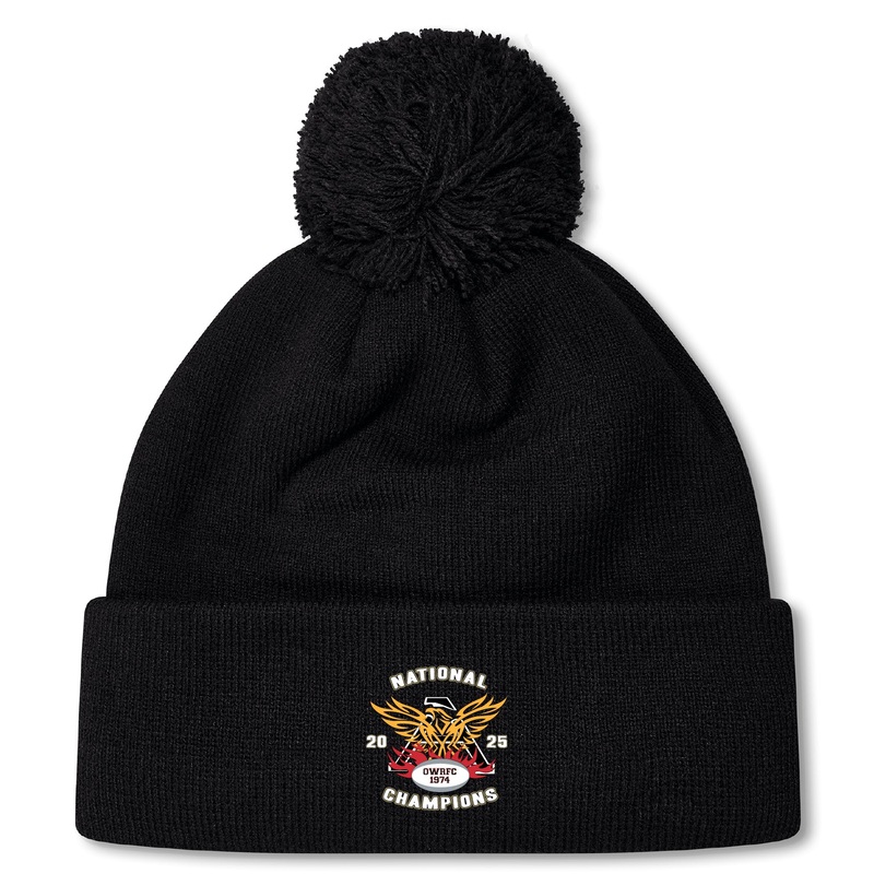 Atlanta Old White Rugby Champs Pom Pom Beanie by Canterbury