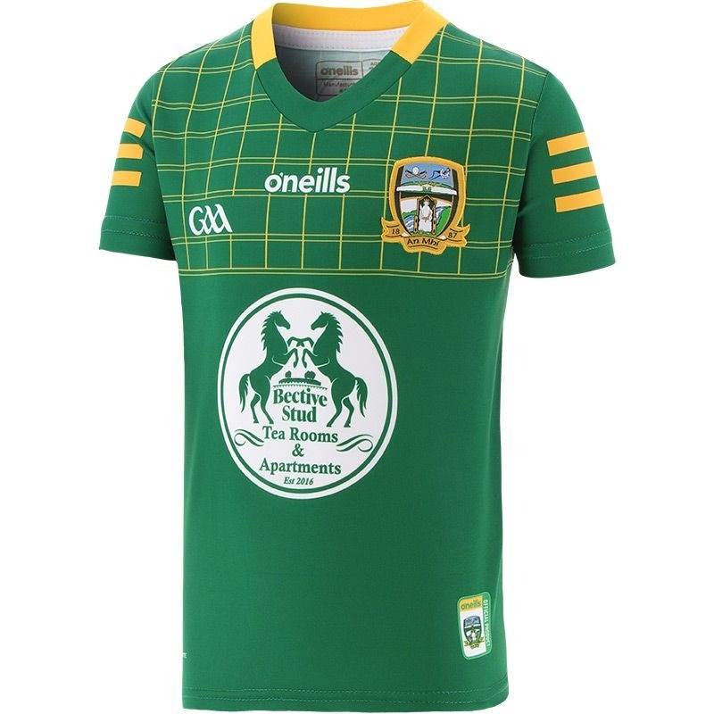 O’Neills Meath GAA Home Jersey 2023 Junior (Bottle Shadow Amber White)