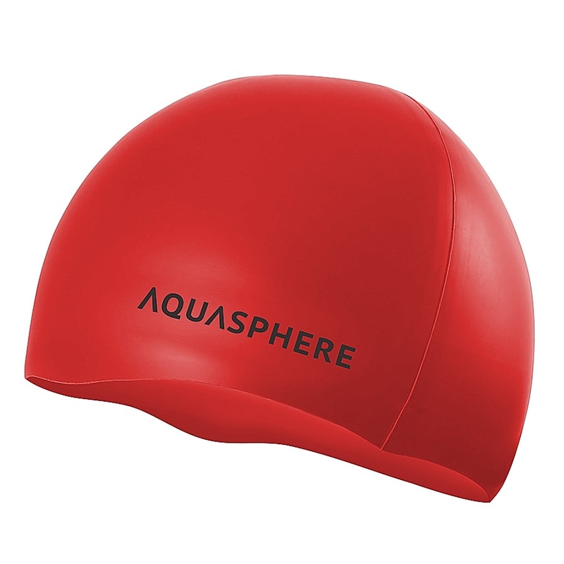 Aquasphere Plain Swim Cap|Red / Black|Black / White|Green / White|White / Black
