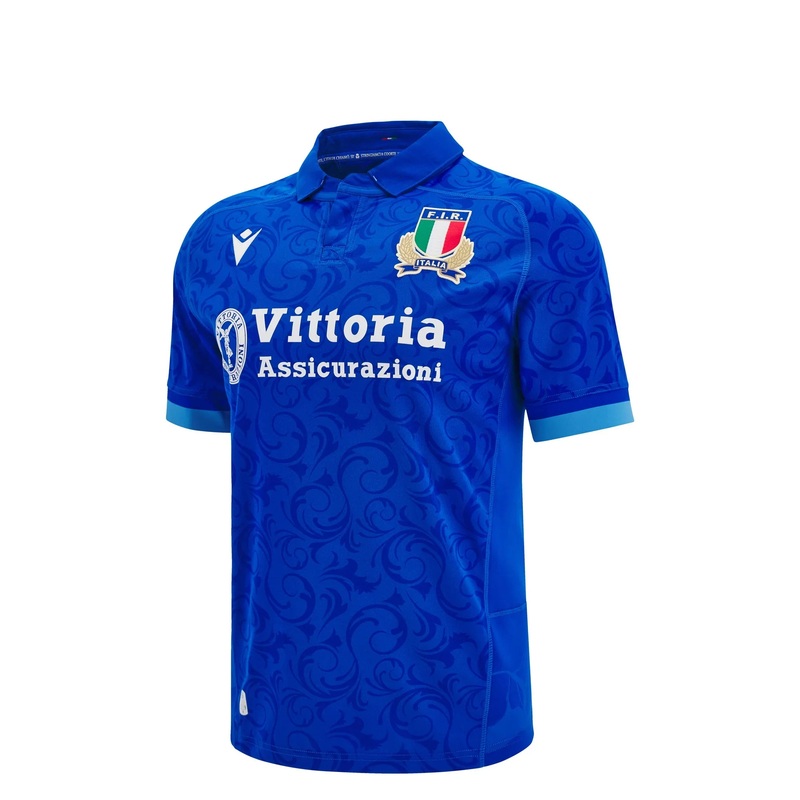Macron Italy FIR 2024/25 Kids Home Rugby Shirt