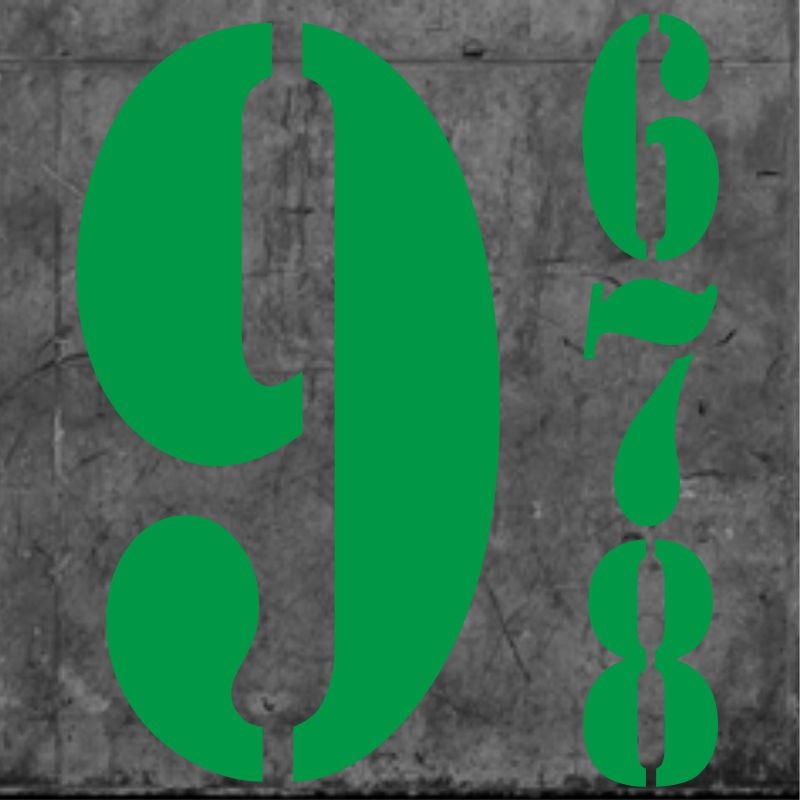 Madrid Numbers Small Green|One Size