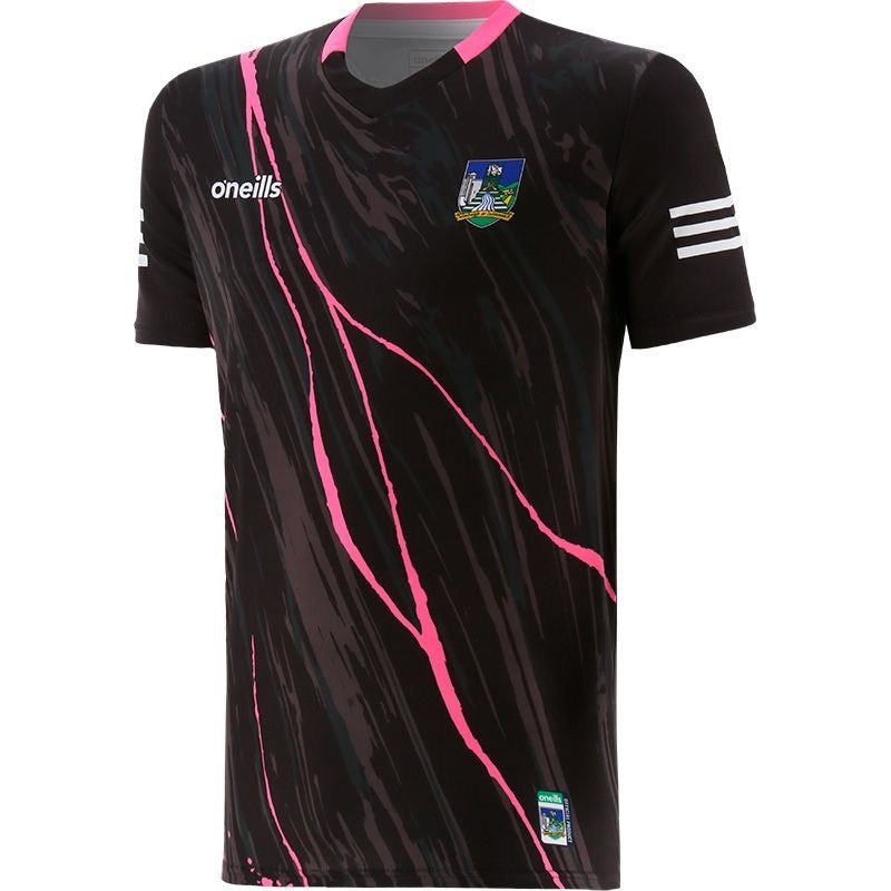 O’Neills Limerick GAA Training Jersey Junior (Black Pink White)