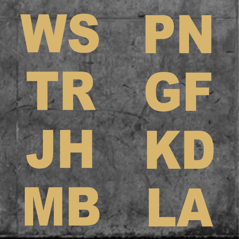 Arial Initials Gold|One Size