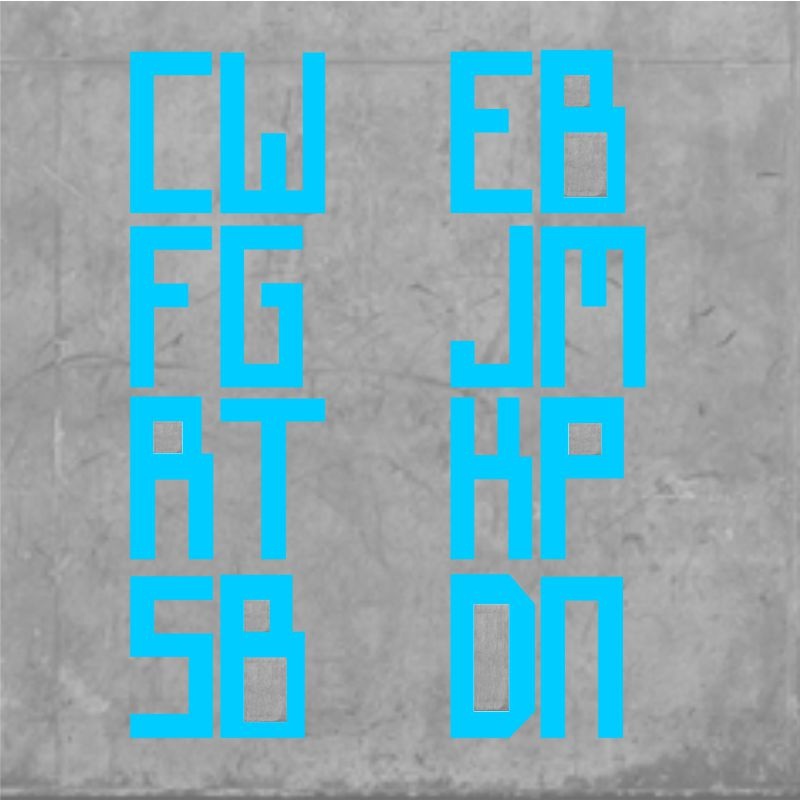 World Cup Initials Sky Blue|One Size