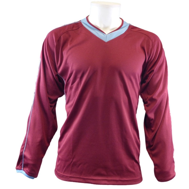 Football Jersey ‘England’ + Piping Maroon/Sky