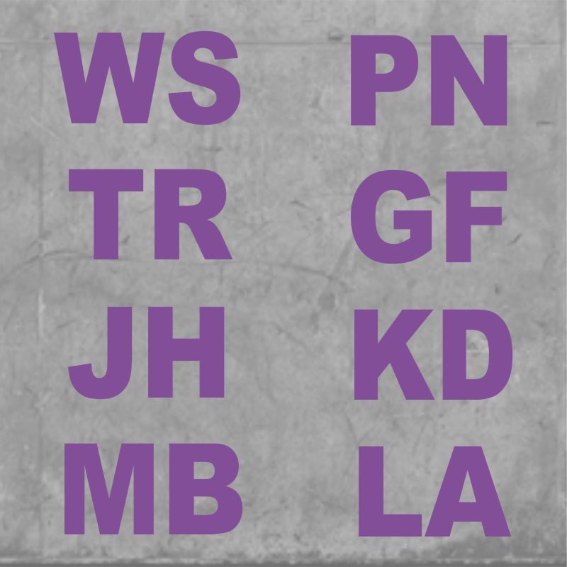 Arial Initials Purple|One Size