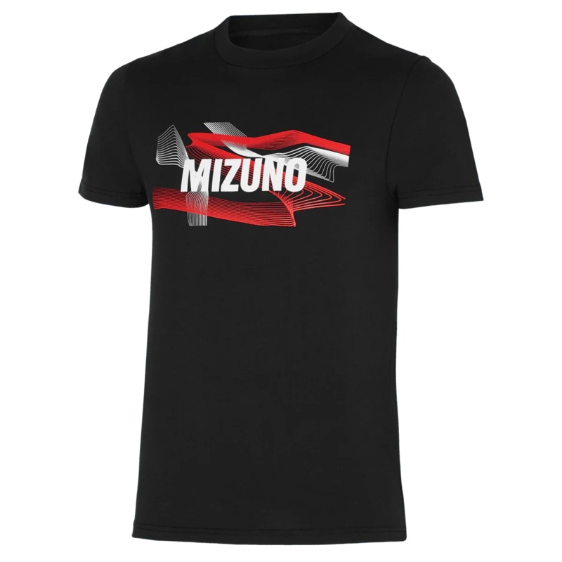 Mizuno Mens Graphic T-Shirt|Black|S|M|L|XL